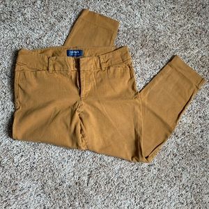 Mustard old navy pixie stretchy pants